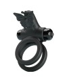 Pretty Love - Doppio Anello Vibrante Con Stimolatore Nero - PRETTY LOVE MALE - Anelli Fallici | erosidea.com