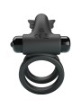 Pretty Love - Doppio Anello Vibrante Con Stimolatore Nero - PRETTY LOVE MALE - Anelli Fallici | erosidea.com