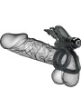 Pretty Love - Doppio Anello Vibrante Con Stimolatore Nero - PRETTY LOVE MALE - Anelli Fallici | erosidea.com