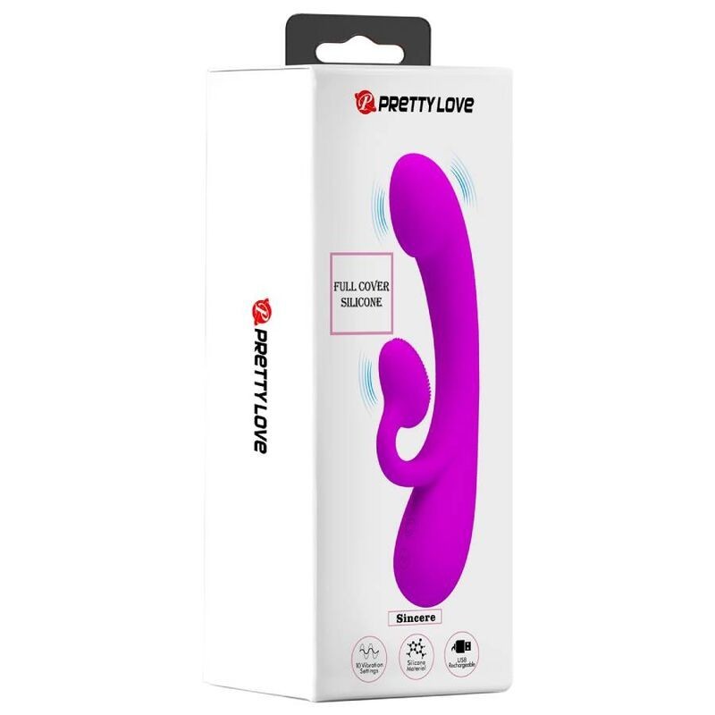 Vibratore Sincero E Succhia Clitoride In Silicone Viola - PRETTY LOVE - Succhia Clitoride | erosidea.com