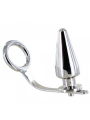 Metal Hard - Anello In Acciaio Duro Con Tappo Anale 80 X 55 Mm - METAL HARD - Plug e Catene Anali | erosidea.com