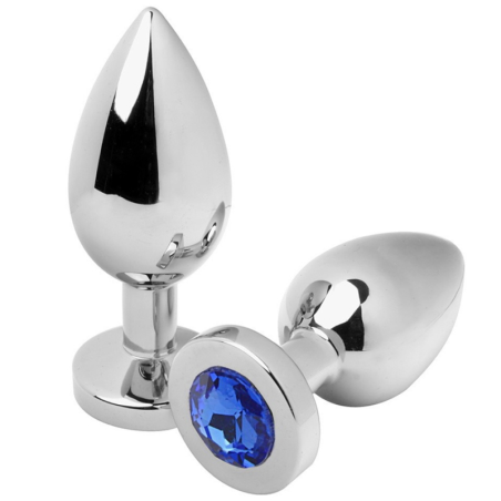 Metal Hard - Plug Anale Diamond Blue Piccolo 5.71Cm - METAL HARD - Plug e Catene Anali | erosidea.com