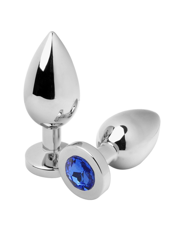 Metal Hard - Plug Anale Diamond Blue Piccolo 5.71Cm - METAL HARD - Plug e Catene Anali | erosidea.com