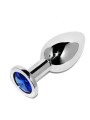 Metal Hard - Plug Anale Diamond Blue Piccolo 5.71Cm - METAL HARD - Plug e Catene Anali | erosidea.com