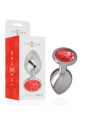 Intense - Plug Anale In Metallo Con Cristallo Rosso Misura M - INTENSE ANAL TOYS - Plug e Catene Anali | erosidea.com