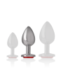 Intense - Plug Anale In Metallo Con Cristallo Rosso Misura M - INTENSE ANAL TOYS - Plug e Catene Anali | erosidea.com