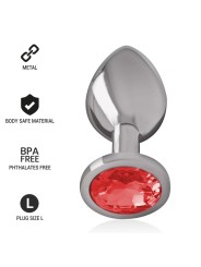 Intense - Plug Anale Alluminio Con Cristallo Rosso - INTENSE ANAL TOYS - Plug e Catene Anali | erosidea.com