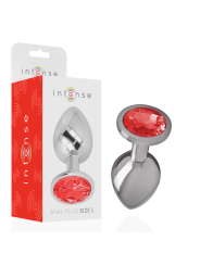 Intense - Plug Anale Alluminio Con Cristallo Rosso - INTENSE ANAL TOYS - Plug e Catene Anali | erosidea.com