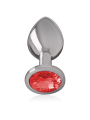 Intense - Plug Anale Alluminio Con Cristallo Rosso - INTENSE ANAL TOYS - Plug e Catene Anali | erosidea.com