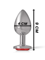 Intense - Plug Anale Alluminio Con Cristallo Rosso - INTENSE ANAL TOYS - Plug e Catene Anali | erosidea.com
