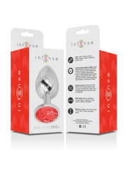 Intense - Plug Anale Alluminio Con Cristallo Rosso - INTENSE ANAL TOYS - Plug e Catene Anali | erosidea.com