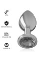 Intense - Plug Anale In Metallo Alluminio Con Vetro Nero Taglia M - INTENSE ANAL TOYS - Plug e Catene Anali | erosidea.com