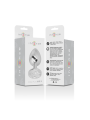 Intense - Plug Anale In Metallo Alluminio Con Cristallo Argento Misura S - INTENSE ANAL TOYS - Plug e Catene Anali | erosidea.com