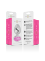 Intense - Plug Anale In Metallo Alluminio Con Cristallo Rosa Taglia M - INTENSE ANAL TOYS - Plug e Catene Anali | erosidea.com
