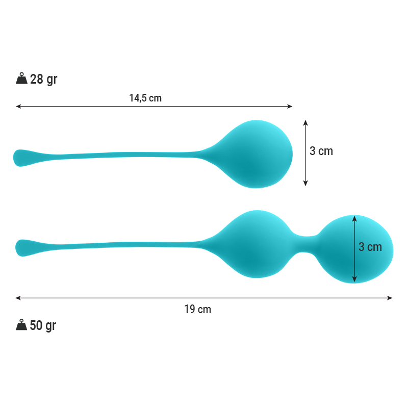 Intense - Pack Palle Kegel Kendall Blu - INTENSE HEALTH & FUN - Ovetti Palline Sfere | erosidea.com