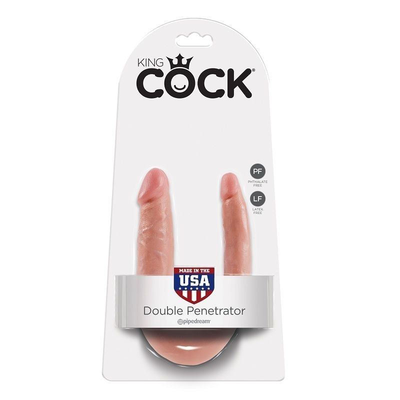 King Cock - Dildo Doppia Penetrazione 12.7 Cm Naturale - KING COCK - Dildo Doppi | erosidea.com