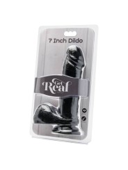 Get Real - Dildo 18 Cm Con Sfere Nero - GET REAL - Dildo Realistici | erosidea.com
