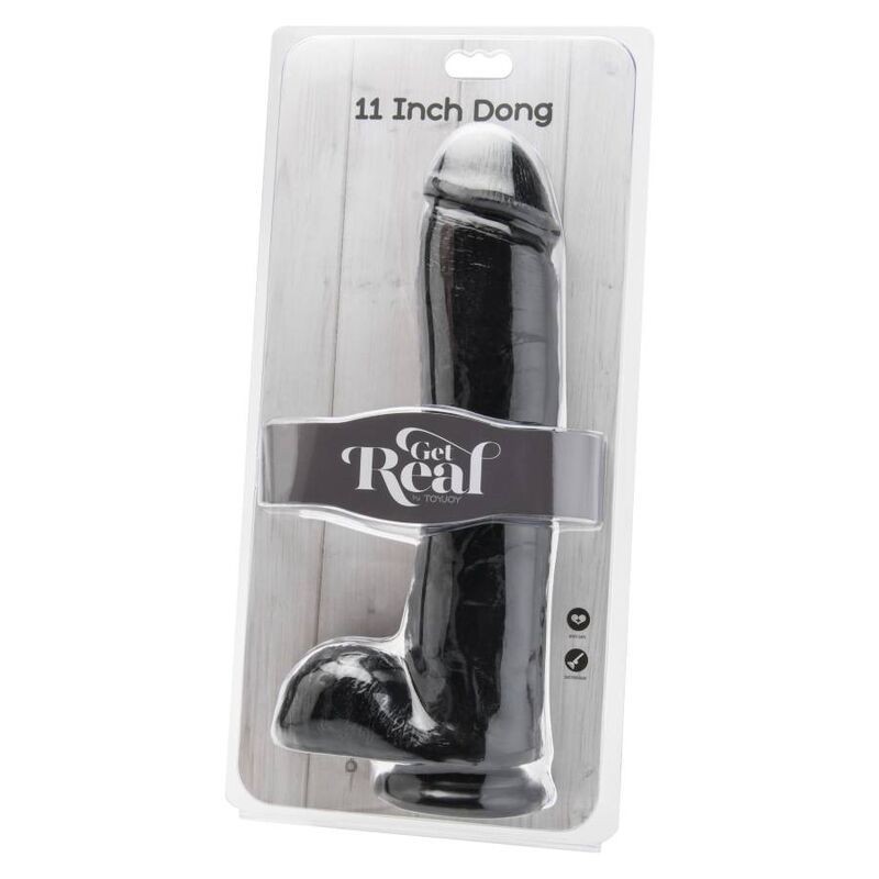 Get Real - Dildo 28 Cm Con Sfere Nero - GET REAL - Dildo Realistici | erosidea.com