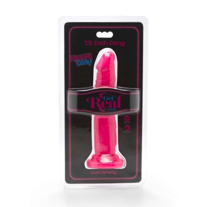 Get Real - Happy Dicks Dong 19 Cm Rosa - GET REAL - Dildo Realistici | erosidea.com
