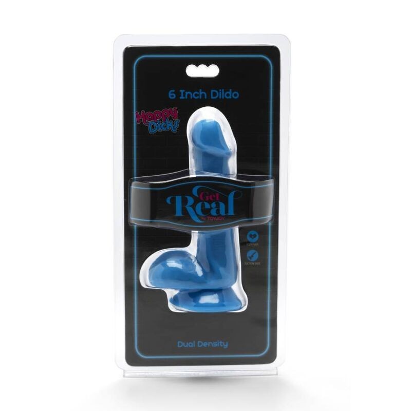 Get Real - Happy Dicks Dildo 12 Cm Sfere Blu - GET REAL - Dildo Realistici | erosidea.com