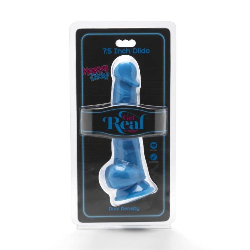 Get Real - Happy Dicks 19 Cm Con Sfere Blu - GET REAL - Ovetti Palline Sfere | erosidea.com