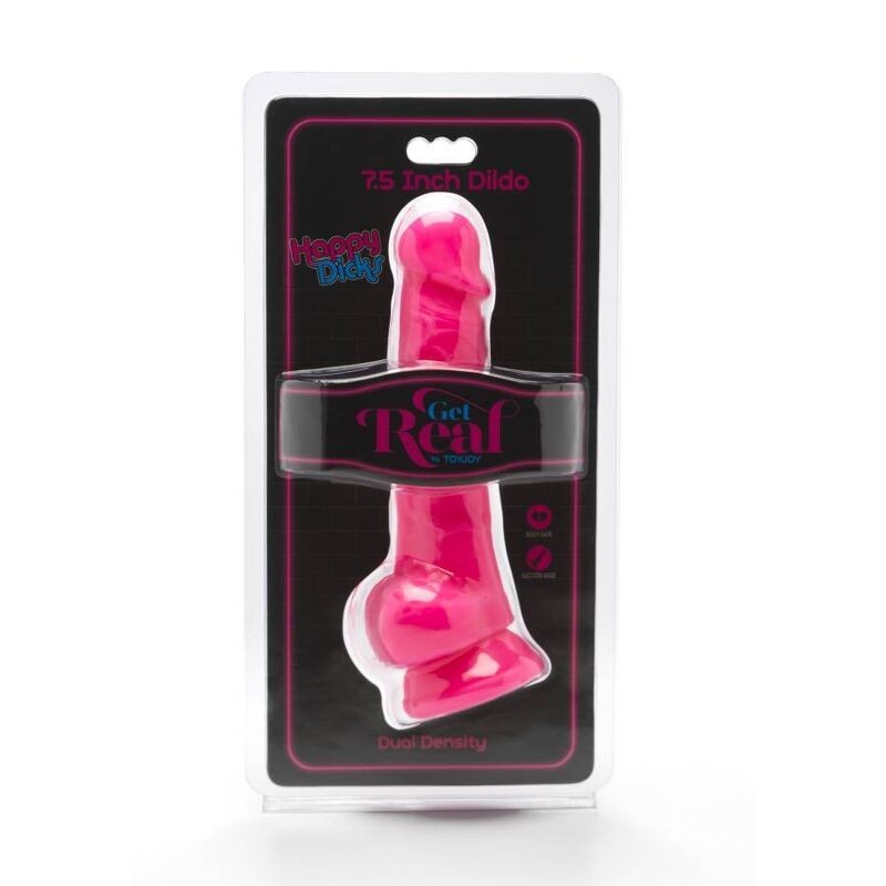 Get Real - Happy Dicks 19 Cm Con Sfere Rosa - GET REAL - Ovetti Palline Sfere | erosidea.com