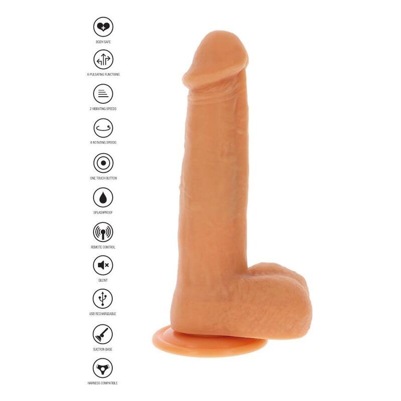 Get Real - Pelle Dildo Vibrante Con Perline Rotanti - GET REAL - Vibratori | erosidea.com