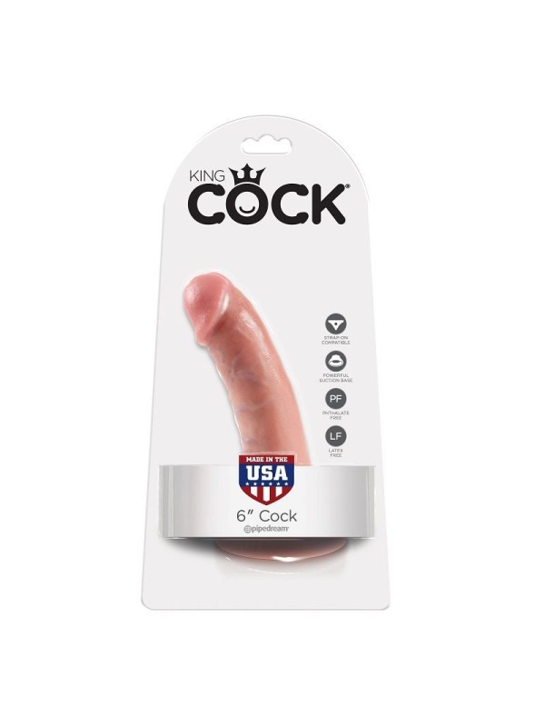 King Cock - 6 Dildo Flesh 15.2 Cm - KING COCK - Dildo Realistici | erosidea.com
