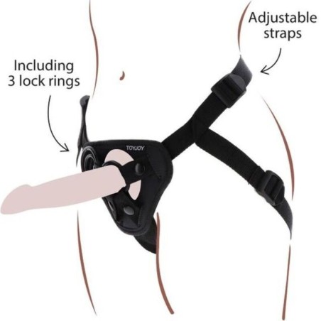 Get Real - Imbragatura Con Cinturino Nera - GET REAL - Strap-on e Imbracature | erosidea.com
