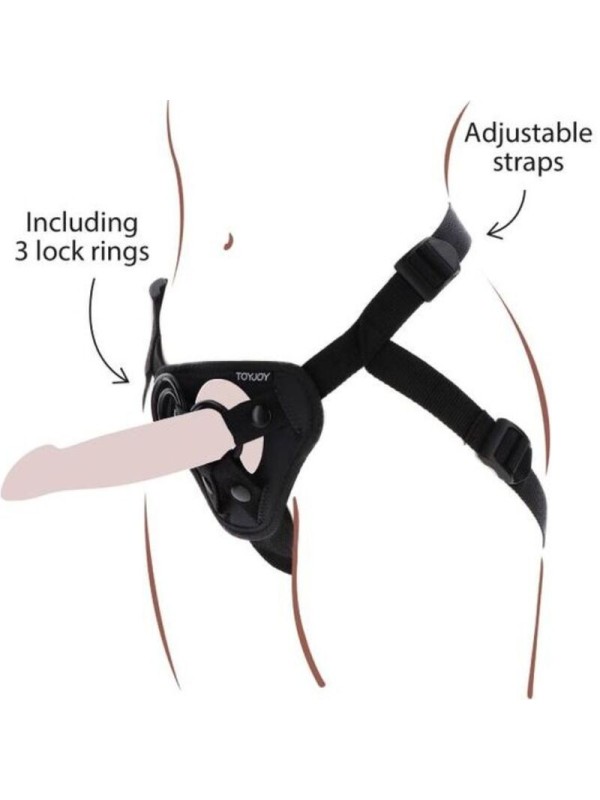 Get Real - Imbragatura Con Cinturino Nera - GET REAL - Strap-on e Imbracature | erosidea.com