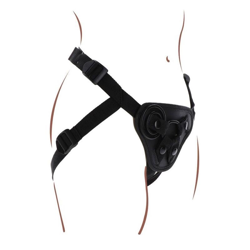 Get Real - Imbragatura Con Cinturino Nera - GET REAL - Strap-on e Imbracature | erosidea.com