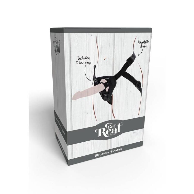 Get Real - Imbragatura Con Cinturino Nera - GET REAL - Strap-on e Imbracature | erosidea.com