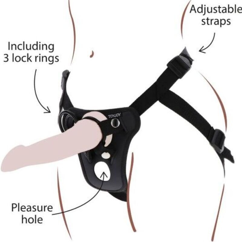Strap On Get Real Imbracatura Con Cinturino Nera - GET REAL - Strap-on e Imbracature | erosidea.com