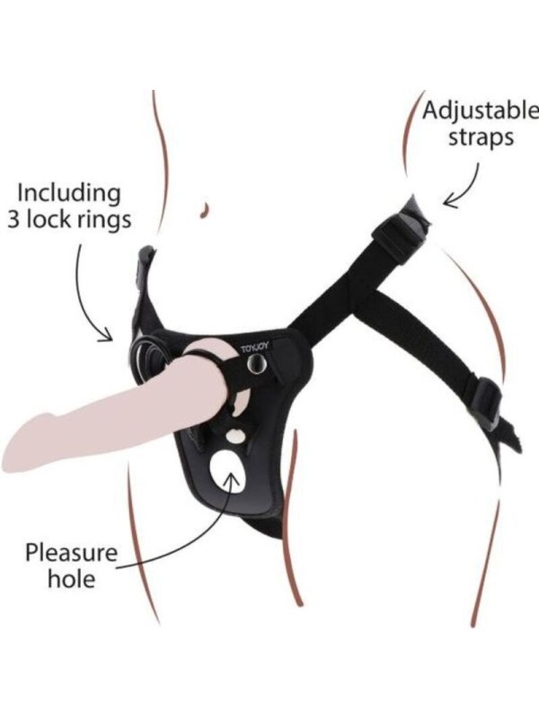 Strap On Get Real Imbracatura Con Cinturino Nera - GET REAL - Strap-on e Imbracature | erosidea.com