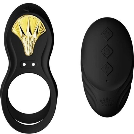 Zalo - Anello Per Coppie Vibranti Bayek Nero - ZALO - Anelli Fallici | erosidea.com