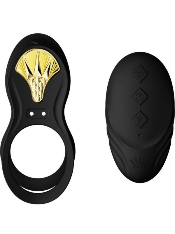 Zalo - Anello Per Coppie Vibranti Bayek Nero - ZALO - Anelli Fallici | erosidea.com