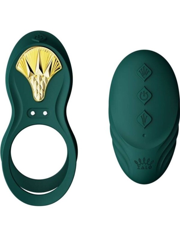 Zalo - Anello Per Coppie Vibranti Bayek Verde - ZALO - Anelli Fallici | erosidea.com