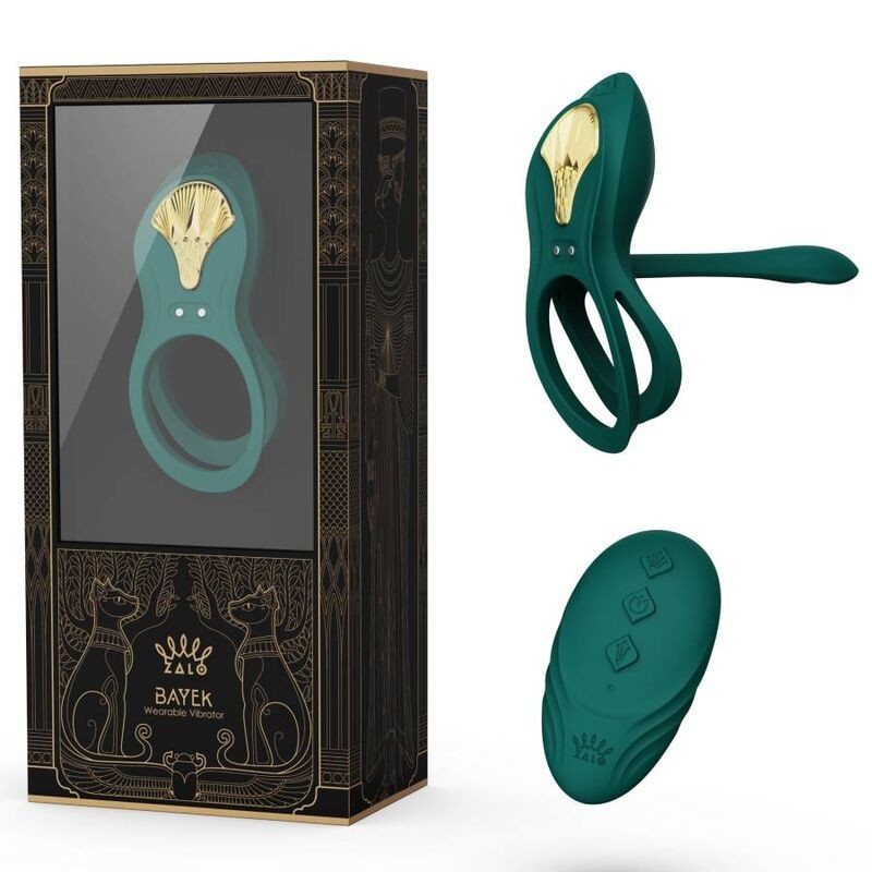 Zalo - Anello Per Coppie Vibranti Bayek Verde - ZALO - Anelli Fallici | erosidea.com