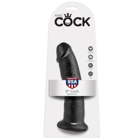 King Cock - 9 Dildo Nero 22.9 Cm - KING COCK - Dildo Realistici | erosidea.com