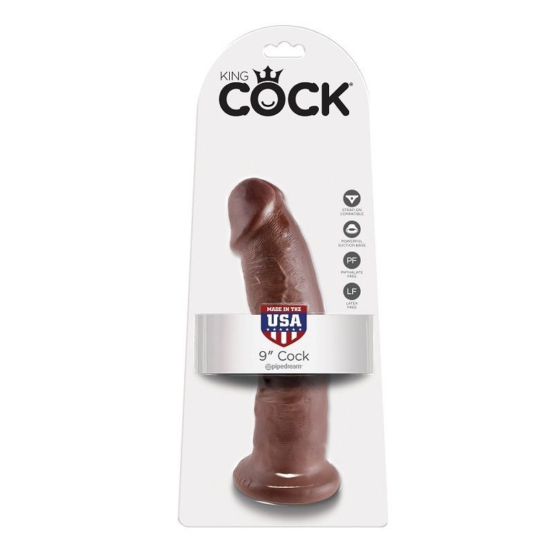 King Cock - 9 Dildo Marrone 22.9 Cm - KING COCK - Dildo Realistici | erosidea.com