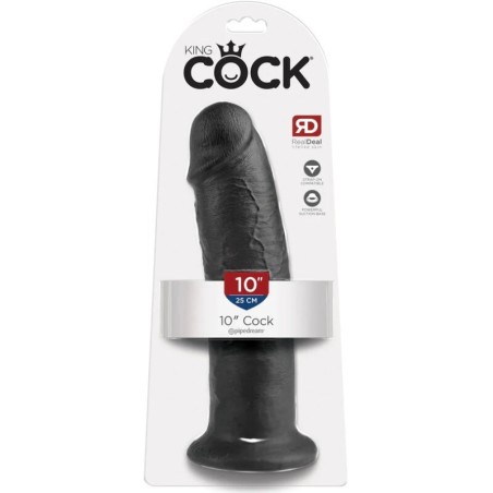 King Cock - 10 Dildo Nero 25 Cm - KING COCK - Dildo Realistici | erosidea.com