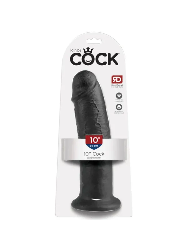 King Cock - 10 Dildo Nero 25 Cm - KING COCK - Dildo Realistici | erosidea.com