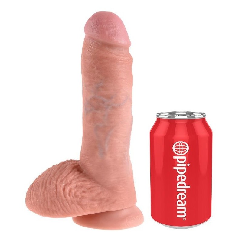 King Cock - 8 Dildo Flesh Con Sfere 20.3 Cm - KING COCK - Dildo Realistici | erosidea.com