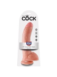 King Cock - 9 Dildo Flesh Con Sfere 22.9 Cm - KING COCK - Dildo Realistici | erosidea.com
