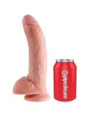 King Cock - 9 Dildo Flesh Con Sfere 22.9 Cm - KING COCK - Dildo Realistici | erosidea.com