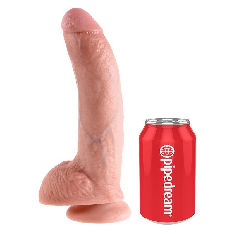 King Cock - 9 Dildo Flesh Con Sfere 22.9 Cm - KING COCK - Dildo Realistici | erosidea.com