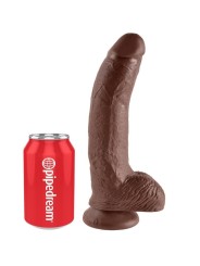 King Cock - 9 Dildo Marrone Con Sfere 22.9 Cm - KING COCK - Dildo Realistici | erosidea.com