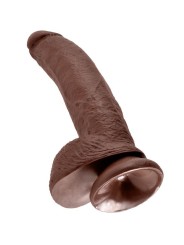 King Cock - 9 Dildo Marrone Con Sfere 22.9 Cm - KING COCK - Dildo Realistici | erosidea.com