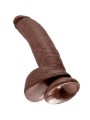 King Cock - 9 Dildo Marrone Con Sfere 22.9 Cm - KING COCK - Dildo Realistici | erosidea.com