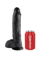 King Cock - 10 Dildo Nero Con Sfere 25.4 Cm - KING COCK - Dildo Maxi | erosidea.com